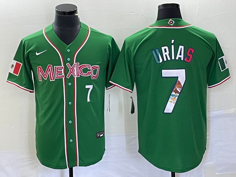 Men 2023 World Cub Mexico #7 Urias Green Nike MLB Jersey2->more jerseys->MLB Jersey